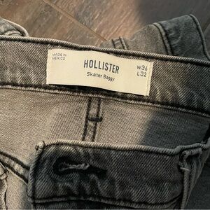 Hollister Gray/black Skater Baggy Jeans for Men W36 L32